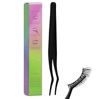 Präzisionspinzette aus Edelstahl für Wimpernverlängerungen, Einfaches Anbringen von Künstlichen Wimpern, Ergonomische Gebogene Form, Langlebig und Vielseitig