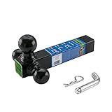 KAITWOSON Trailer Hitch Tri Ball Mount with 1-7/8,2,2-5/16-inch Hitch Balls & Pin, Fits 2-inch...