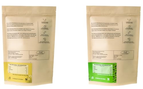 Image of Jaivik Uttarakhand - Calming Chamomile Tea, Tulsi Leaves Tea (100g each), Unique Blend Crafted Loose Leaf For Chai Lovers Across India, Combo (Pack Of 2)