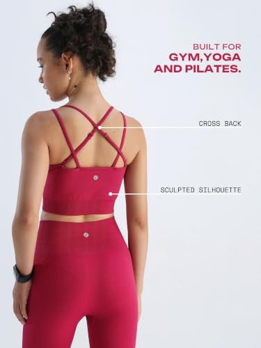 Image of CAVA Super Stretch Brami for Women | Cross-Strap, Buttery Soft, 4-Way Stretch, Breathable, Light Support | Activewear Bra Top