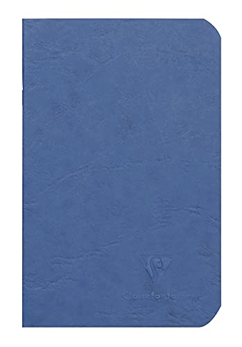 Clairefontaine 734104C Collection Nomaddict (ex Age Bag) Un Carnet Agrafé Bleu - 9x14 cm - 96 Pages Unies Blanches - Papier 90 g - Couverture Carte Lustrée...