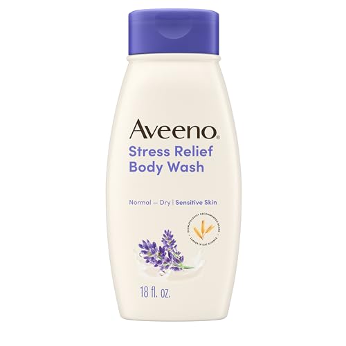 Aveeno Stress Relief Body Wash with Oat & Lavender, 18 fl oz