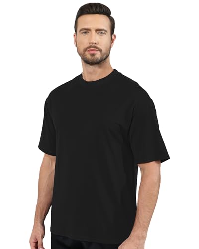 Mens Oversize Short Sleeve T-Shirts Loose Fit Solid Color Lightweight Tee Shirt Athletic Dry Fit Top2