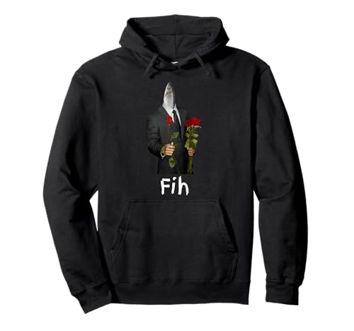 Fih gentleman Funny Misspelled Fish Meme Fih Calling Humor Pullover Hoodie