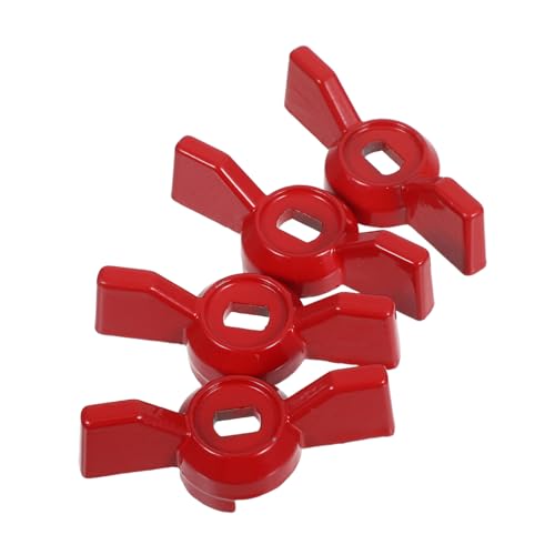 Manija de válvula para sistemas industriales y exteriores en aluminio resistente, pack de 4