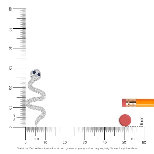 Natural Gemstone with Moissanite Snake Pendant Necklaces for Women in 925 Silver/18K Yellow/Rose Gold Vermeil, Birthstone Jewelry Gifts for Her Birthday, Wedding, Anniversary, Graduation, Mothers Day3