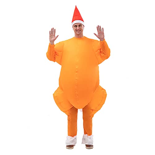 Hilif Costume d'extraterrestre gonflable, Père Noël, coq et dinde pour adulte amusant pour Halloween, Noël, Thanksgiving, Pâques, réveillon de Noël, cosplay (B) Cover