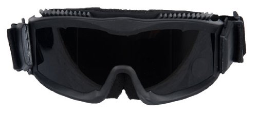 Lancer Tactical CA-223B Vented Safety Airsoft Goggles w/ Interchangeable Multi Lens Kit (Black), Includes Smoked, Clear, & Yellow Lens