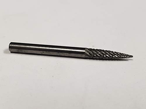 Fresa Carburo Micrograno Forma Árbol Punta 1/8in Doble Corte miniatura 3