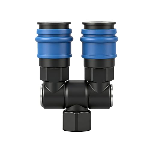 CNZG PNEU 2 Way Air Line Splitter Compressor Quick Hose Fittings
