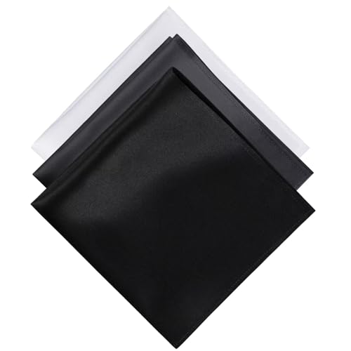 Image of MANSPHIL 100% Real Mulberry Silk Pocket Square for Men, 11x11 Inch Solid Handkerchiefs, Multi Colors