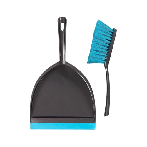 Elliott Large Garden Dustpan and Brush,Ideal for Cleaning In and around Home and Garden,Strong Synthetic Fibres suplied with in a coordinated Grey and Blue Colour