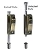 FIREFLYWEB Spring Loaded Latch pin Heavy Duty Sliding Bolt Marine Grade 2025 Update,Barrel Bolt Thickened Vertical Latch Door Lock Cane Bolts for Gates Garage barn Double Door (Bronze Retro)