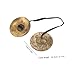 1Pair Copper Finger Cymbals for Belly Dancing Durable Hand Cymbals for Rhythm and Meditation Authentic Sound for Yoga and Cultural Performances Nepal Instrument