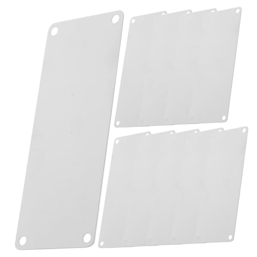 Abaodam 10個 ステンレス製多機能ネームプレート 彫刻用属プレート 表札やホテルドアプレート対応 耐久性ある無地サインブランク 加工済み