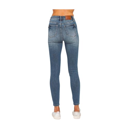 Judy Blue Tummy Control Contrast Wash Skinny Jeans3