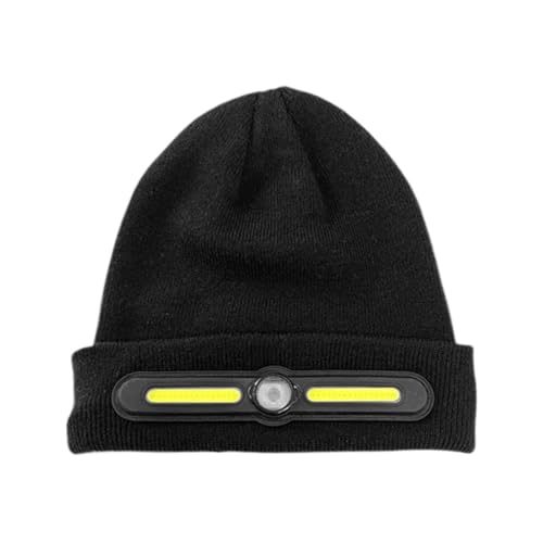 Gorro de invierno – Gorro de punto recargable – Gorro con luz para hombre | para correr, acampar, trabajo, conducir, hombres y mujeres, invierno, clima frío, al aire libre, Navidad, cumpleaños