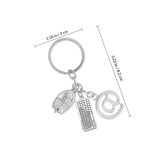 TEHAUX Llavero de Aleación Pequeño Teclado y Ratón, Colgante Decorativo para Bolsos y Mochilas, Accesorio Portátil y Novedoso para Entusiastas de Informática - imagen 2