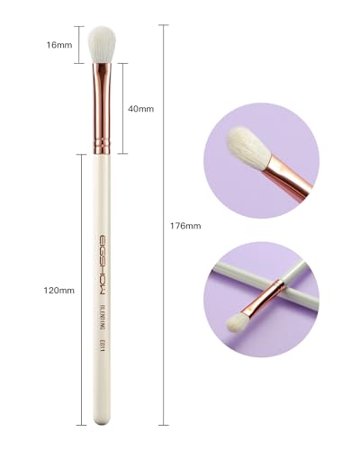 EIGSHOW Premium Brocha para Difuminar, Brocha de Maquillaje Profesional para Difuminar Sombras de Ojos, Esencial Sombras de Ojos con Pelo de Cabra Saikoho(E811) - imagen 4