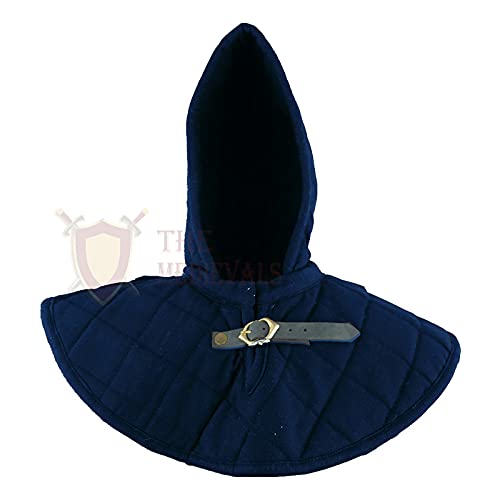 THE MEDIEVALSTHE MEDIEVALS Gambeson Cotton Hood with Coller SCA Costume Armor