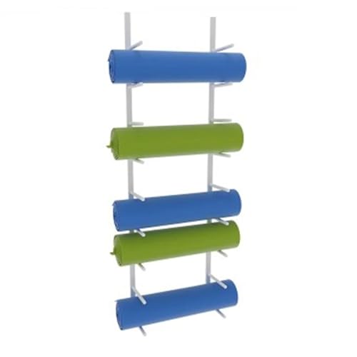 Support mural tapis de yoga pour libérer de l'espace au sol et ranger vos accessoires