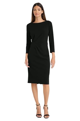 Image of Maggy London Womens Scuba Crepe Pleat Tuck Waist DressDress