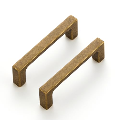 Ravinte Poignées cabinet cuisine laiton antique 3 Inch 5 Pack