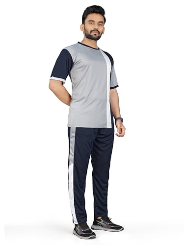 Image of Cotton Blend Night Suit /Summer Suit for Men, Stylish Regular Fit Half Sleeves T-Shirt & Lower Set | Soft Cord-Set Track Suit for Boys | Ideal for Casual Outings, Gym, Workout