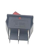 KCD4 AC16A/ 250V/125V/20A 6 Pin Red Rocker Switch Suitable for Water dispensers, Motorcycle Lights,Toy Cars, Treadmills, Desktop Grinders, Electronic Equipment Power switches,Lawn Mower and Snowblower