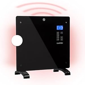 klarstein radiateur electrique mobile, chauffage electrique mural 1000w à faible consommation d'energie pour maison, salle de bain, convecteur, radiateurs electriques silencieux, thermostat