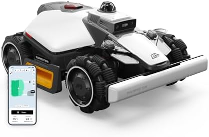 MAMMOTION LUBA Mini 2 AWD 1500 Robot Cortacésped sin Cable Perimetral, con LiDAR 360° y Visión IA de Doble Cámara, Sin RTK, Pendiente del 80%, Modo DropMow, Gestión Inteligente de la Batería