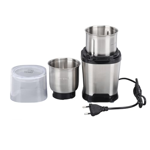 Oreilet Molinillo Café Eléctrico, Actualización 200W 60G Café, con 2 y 4 Cuchillas, Tazas Molienda Acero Inoxidable para Nueces, Granos, Semillas, Viajes Campamento Oficina Casa