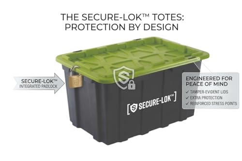 Image of UNIBOX 80L Heavy Duty Container with Lid | Durable, Stackable and Secure Stoage Box | 100% Recycled COPP | Perfect for Home, Office, Garage, Sports Equipment