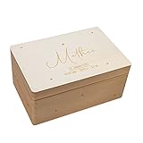 Personalisierte Erinnerungsbox Box Aufbewahrungsbox Erinnerungskiste mit Namen Holzkiste für Kinder Geschenkbox Junge Mädchen Sternenhimmel Weihnachten Geburtstagsgeschenk Einschulung hellomini