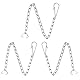 Toilette Griff Kette Edelstahl,Toilette Klappe Kette Universal,Toilette Klappe Heben Kette Ersatz Kit Für Meiste Toilette Flappern,3 Stück Toilettenschüssel Kette Edelstahl Silber