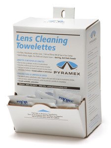 Pyramex Lens Cleaning Towelettes Anti-Fog (100 Per Box) - MS93170 (1 Box)