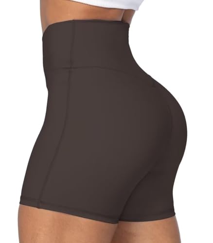 Image of Sunzel Crossover Biker Shorts for Women, No Front Seam V High Waist Yoga Workout Gym Shorts with Tummy Control | 4 Or 6-Inch Inseam, High Waisted, Tummy Control, Crossover Waist, Buttery Soft, No Front Seam, Squat Proof, Compression