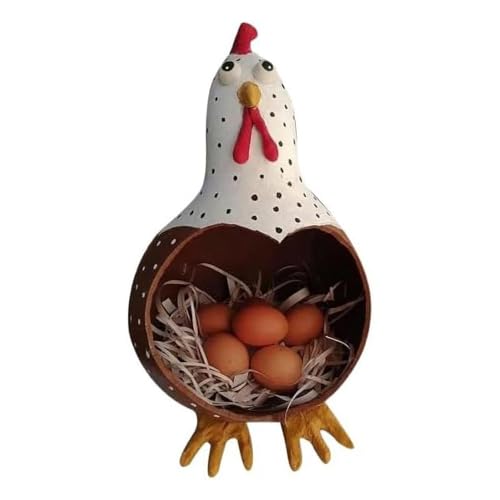 Egg Collecting Basket, Fun Chicken Design Egg Organization Rack, Kitchen Decor Holder for Farm, Home, Dorm, Workroom, School, 20cm