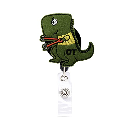Reelfun Dinosaur Ot Occupational Therapist Retractable Badge Reel Id Tag, Nurse Gift #TOP6