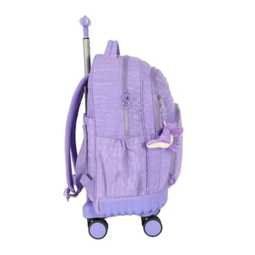 Mochila Infantil Rodinha Up4You 360 Graus com Lancheira e Estojo 100 Pens Roxo