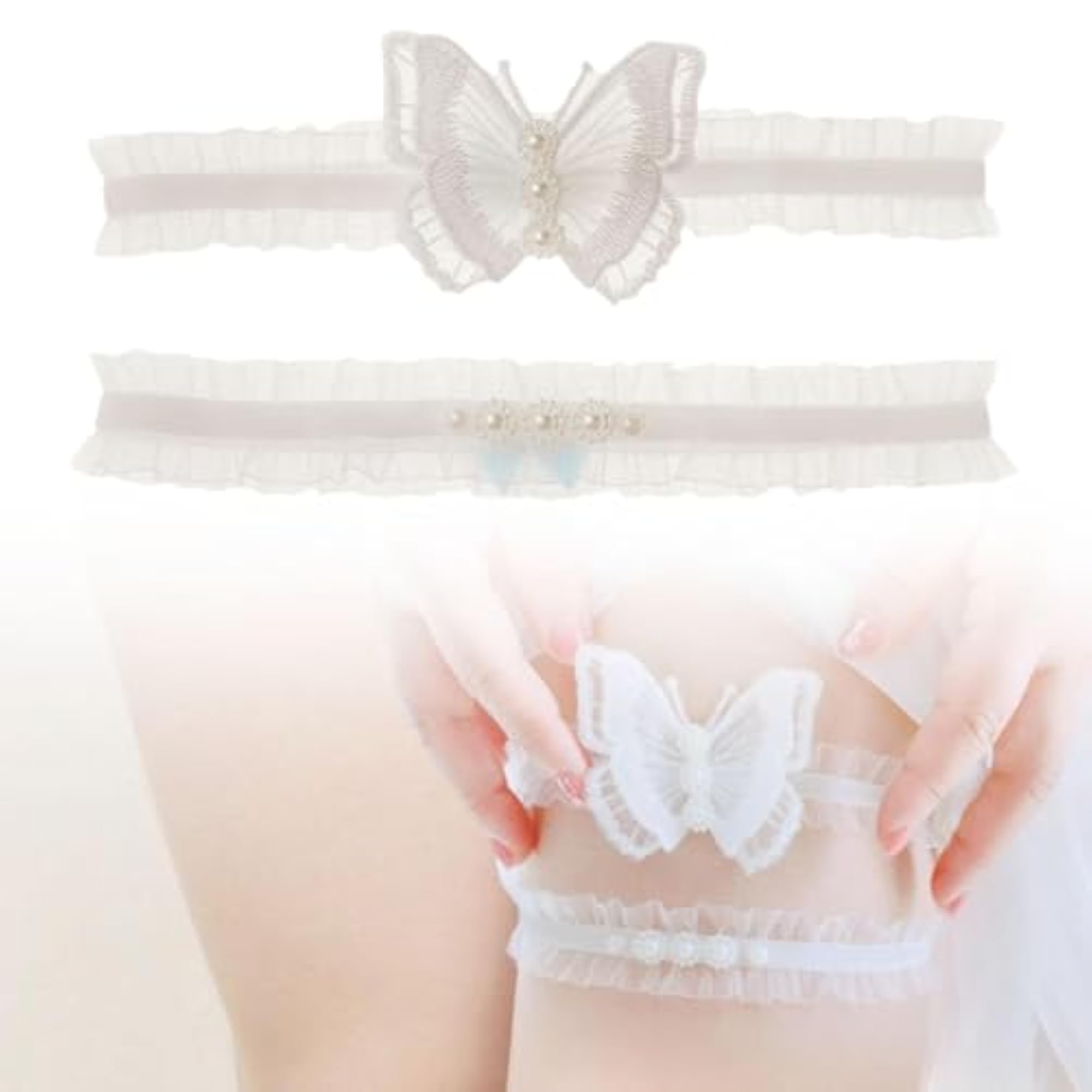 Wedding Garter for Bride, Stretchy Thigh Ring for Weddings