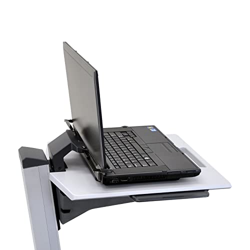 Ergotron – Neo-Flex Rolling Laptop Cart, Mobile Standing Desk Workstation – Laptop, Grey - Thumbnail 3