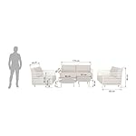 OUTLIV. Lounge Set Tobago 5-teilig Taupe Sand