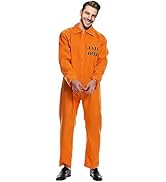 [HarnyLoom] 囚人服 オレンジ コスプレ メンズ ハロウィン 囚人 コスチューム 仮装 ハロウィン 衣装 ハロウィン クリスマス パーティー イベント 発表会 学園祭 文化祭 忘年会