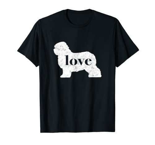 Old English Sheepdog Love - Gráfico de estilo vintage Camiseta
