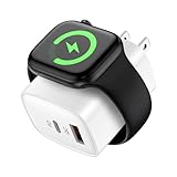20W for iPhone Charging Block with Built-in Watch Charger, 3 in 1 iWatch Series 11 10 9 8 7 6 5 Wireless Charge Cube PD+ QC Fast Charging Wall Plug for iPhone 17 Air 16 15 14 13 12 11
