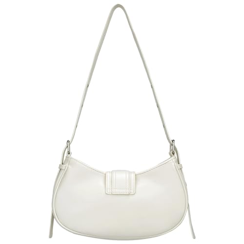 Image of KKXIU Shoulder Bags for Women Retro Vegan Leather Purse | Small Crescent Trendy Clutch | Y2K Underarm Hobo Handbag with Adjustable Strap