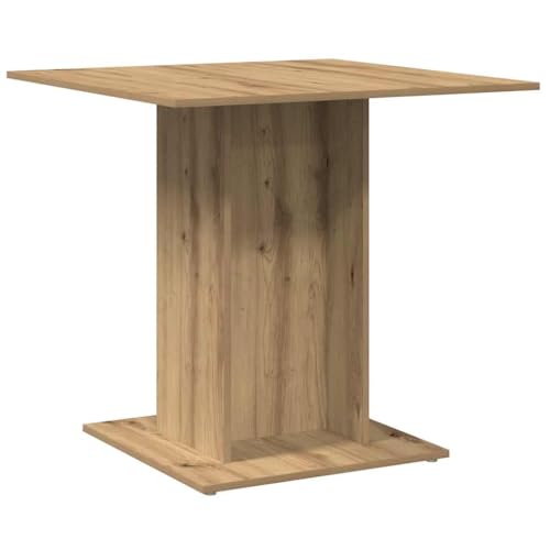 vidaXL Mesa de Comedor Madera de ingeniería Roble Artisan 80x80x75 cm, Mesa de Madera, Mesa de Cocina, mesas de Madera, mesas de Cocina
