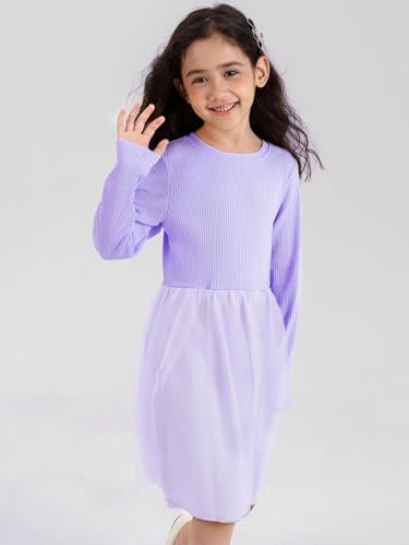 Little Bitty Girls Tutu Dress Long Sleeve Tulle Dresses Kids Midi Casual Outfits Princess Birthday Party Clothes 4-13 Years3