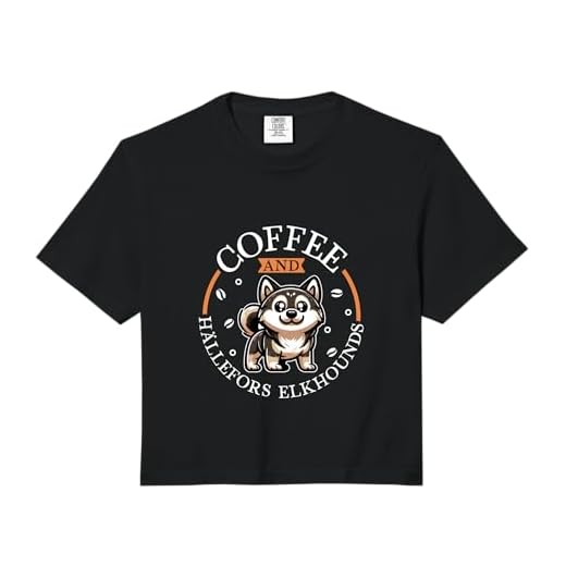 Coffee and Hällefors Elkhound Comfort Colors Crop Top